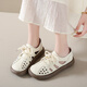 
LINGLI women's sandals for women 2025 new summer breathable stymie pregnant women wear bags and skirt sandals hole shoes 689 meters white 35