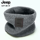 JEEP hat men's neck scarf plus velvet warm knitted scarf autumn and winter cold protection neck pullover scarf A0636
