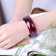 DRJEFUN authentic blood amber old beeswax bracelet burgundy blood pool bracelet amber raw stone widened amber widened bracelet inner diameter 61-62mm