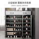 YOUAN shoe cabinet home door new style entrance cabinet entrance large capacity storage rack shoe rack [two doors and one draw] sky gray + light gray 60cm