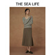 THE SEA LIFE欧海一生 半身裙女24秋冬休闲法式优雅浪漫舒适鱼尾半身裙B13116 茶色 S