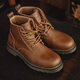 Madden Crazy Horse Leather Martin Boots Мужские осенние ретро -ретро -американские рабочие ботинки коричневый британский стиль Zhongbang повседневные кожаные ботинки Beeswax цвет Madden Work Boots 44 (270 мм)