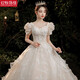 Vestido de novia de decoración roja 2025 Nueva novia Retro Princesa Ceremonia Francesa Principal vestido de novia Light Champagne Trellis m