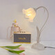 Tiffania Schlafzimmer Nachtleuchte Ins Französische Pastoralstil Internet Promi Blumenschisch Lampe warm romantisches Mädchen Retro Zimmerlampe BTYL6622-1 Drei-Farben Pink