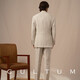 CULTUM Normandy heavy linen Italian Naples lapel suit suit men's commuter easy-care casual suit beige single suit 175C /50C