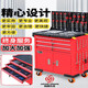 XMSJ reinforced drawer-type tool cart hardware tool box workshop tool cabinet repair small trolley box parts cabinet new five-draw red large + back plate + 352 pieces