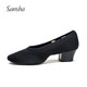 Sansha (Sansha) Sha ethnic belly dance canvas leather sole ballet shoes teacher practice shoes examination shoes CL35C black 39