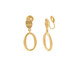 Sili's simple temperament, cold style, matte hollow oval earrings, fashionable daily commuter ear clips, no ear piercings for women [1392] Matte oval ear pin