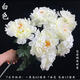 Peony bouquet of flowers for sweeping the tomb. A large bunch of flowers for visiting the tomb during the Qingming Festival. Flowers placed in front of the tomb to worship ancestors. Chrysanthemums and apple blossoms. 7 medium peonies. 1 bouquet of white.