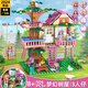 Disney 2024 Blocaux de construction Filles Assemblées Série Frozen Princess Disney Villa Castle Puzzle Toys Double-Layer-Wangwang Fashion Home [1048] Boîte-cadeau +3