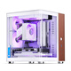 JONSBO TK-0 white hyperboloid sea view room ITX chassis (aluminum alloy shell/SFX power supply position/walnut wood veneer/division structure/vertical and horizontal placement/Type-c)