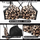 VICTORIA HARBOUR Victoria Harbor Sexy Leopard Print Underwear Women's Small Breasts Gather Big Summer New Front Button Beautiful Back Bra Set Leopard Print Set 70A Thick Section 2.1cm