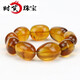 Shimao Hengfulong Myanmar Mine Amber Natural Amber Gold Brown Amber Bracelet Bracelet Shape Bead Personalized Men's Style