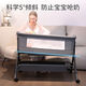 
Barla Pig movable folding crib newborn multi-function bb bed portable cradle bed care baby bed splicing big bed exclusive gray + mosquito net + mattress + storage basket + diaper