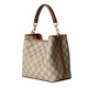 古驰（GUCCI）女士迷你棕色特制帆布磁扣闭合手提包 815118FAD6L9758【CC直邮】 19x18x11cm