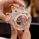 High-end crystal ashtray, Nordic style, real gold crystal crown, cute goddess girl, crystal beauty egg, utensils, creative decoration, create a thousand pieces of gold