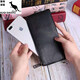 KUQIDAISHU genuine leather wallet for men multi-card front cowhide soft leather long zipper wallet clutch for men and women mobile phone bag genuine leather black small (20*9.5)