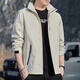 
Jeanswest Spring and Autumn Charge Jacket Men's New Men's Loose Hooded Removable Jacket Men's Windproof Work Top 6628 Light Gray 2XL Size (136-150Jin [Jin equals 0.5 kg])