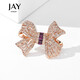 Jay bow brooch, high-end female corsage accessories, birthday gift for elder mother and mother-in-law, rose gold