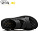 Kamel-dynamische Sandalen Herren Sommer Vielseitige Ledersandalen Herrenzehenschicht Cowide Dick-Soled-Anti-Rutsch-Anti-Odor und atmungsaktive Strandschuhe Dual-Purple 699 Black (Lederschuhgröße) 39