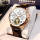 OUPINKE WATCH MEN Importierte Bewegung Vollautomatischer Maschinenwache Herren Uhr Luminöser wasserdichtes Schweiz zertifiziert Top Ten Herren Uhren OUPINKE 3291 BEIL ROSE WEISH WEISE KOSTENLOSE LIFELONG LIFELONGE GARANTIE