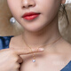 Yage 18K gold diamond Japanese Aurora akoya pearl pendant single Xianglan seawater necklace gift brand