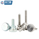 GUWANJI 304 stainless steel high head knurled hand screws handle bolt slingshot hand tight hand screws national standard fastening M6x30 2 pieces 304 material
