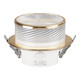 Yijixiguang light luxury downlight led embedded crystal aisle light corridor light entrance ceiling internet celebrity creative ceiling light entry spotlight opening 7.5cm hole light concave shadow - small gold 7W (opening 7.5-8.8cm) white light (6000k)