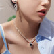 HEFANG He Fang Jewelry Magic Adventure Short Necklace Clavicle Chain Silver Light Luxury High-end Birthday Gift for Girlfriend Black