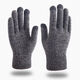 Yilan Aoxue Winter Warm gestrickte Touchsbildschirme für Männer und Frauen im Herbst und Winter Wollhandschuhe für kalte Finger nicht rutsch warmische Handschuhe G1203 Schwarz und Weiß
