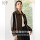 Chushen Maillard Kurzjacke für Frauen Amerikaner Retro Pu Leder Jacke Top S51D005 Tiefkaffee L.