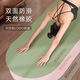 Melalega oval Pilates yoga mat PU rubber mat non-slip sweat-absorbent sports fitness mat capsule mat dance mat light green