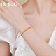 IS YOU Gold Dishes Gold Bead Bracelet for Women Broken Gold 999 Foot Gold Bracelet for Birthday Valentine's Day Gift for Girlfriend and Wife Foot Gold Dishes Bracelet + Brand Gift Box Gold Heavy About 2.7g