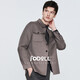Jodoll Jodon Men's [100% laine] Veste douce décontractée confortable Stretch Stretch Warm Grey 50