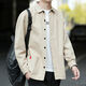 
NanYUQIU (NANYUQIU) plus velvet spring and autumn style men's long-sleeved shirt casual loose version without ironing Hong Kong style business shirt men's jacket long-sleeved 9922 models (dark gray) L 120Jin[Jin equals 0.5 kg]-135Jin[Jin equals 0.5 kg]
