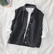 Sleeveless vest workwear denim vest girlfriend ins student punk loose bf style internet celebrity horse clip jacket trend SN0703 9901# blue [collect priority shipment] M Recommended 100-115Jin [Jin equals 0.5 kg]