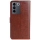 Ju Xiaozhi is suitable for vivoS16e mobile phone case flip leather case V2239A wallet card case full-package anti-fall soft inner shell magnetic buckle protective cover male and female model vivo S16e [brown] wallet leather case