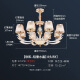 NVC chandelier, light luxury European style chandelier, American chandelier, porcelain white paint, living room lamp, restaurant lamp, lighting fixtures, 8-head self-purchased light source, suitable for 15-35