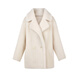 
Langzi Grain Pure Wool Coat Retro High-end Jacket New Winter Commuter Top Imitation Fur Women Ivory White S