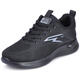 Mengxi Spring and Autumn Middle-aged and Elderly Casual Sports Shoes Men's Mesh Black Work Board Shoes Men's Shoes Summer Breathable Cloth Shoes Men's Single Shoes A15-6621 Black 43