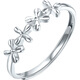 Saturday Fortune PT950 Four-leaf Flower Platinum Ring for Girlfriend B0112803 About 2.02g 15th Birthday Gift
