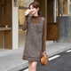 Vestido de otoño e invierno de Markyinxiang 2025 Nuevo temperamento de alta gama de chicas ricas pequeñas fragantes de lana de lana falda corta falda set negro lns9713 s
