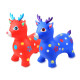 Children's Music Jumping Deer Jumping Vault Horse Inflatable Horse Animal Toy Cow Thickened and Large Rubber Horse Riding No Music Red Horse