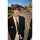 Anchu summer style dk boys uniform full set handsome spring and autumn suit jacket class uniform boyish college style suit jk suit suit + badge + shirt + trousers + tie XL