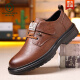 Zapatos para hombres de Woodpecker 2024 Outumn and Winter New Men's Genuine Cuero Casual Business Sobre Soft Sole Plus Shoes de cuero de algodón Top Top Works 9909 Black Plus Fleece Style 38