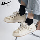 Huili Women's Shoes Lona Zapatos Un pie y la gente perezosa usan zapatos casuales para mujeres D693G Arroz/marrón 37