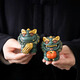 
BOSSY Forbidden City Style Cultural and Creative Stone Lion A pair of good things happens to creative crafts ornaments company personal souvenirs A pair of good things happens to [Bonus] + Base + Gift Box