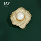 Jay silk scarf buckle women's scarf shawl buckle brooch birthday gift for elder mother and mother-in-law pearl flowers