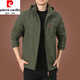 Pierre Cardin Outdoor Herrenjacke Herbst und Winter 2024 Neue Herbst-Tops mittleren Alters mittleren Alters im mittleren Alter und Herrenfrühling und Herbst Dick 9898 Dunkelblauer Stil plus Samt M.