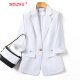 MUSHE Original Light Luxury Small Suit Short Jacket Women's 2022 Autumn New Fashion Korean Version Age-Reducing Slimming Elegant Mesh Splicing Suit Top Jacket White M